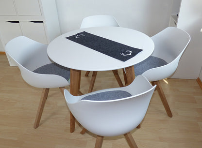 Tischläufer Filz, bestickt Hirschgeweih