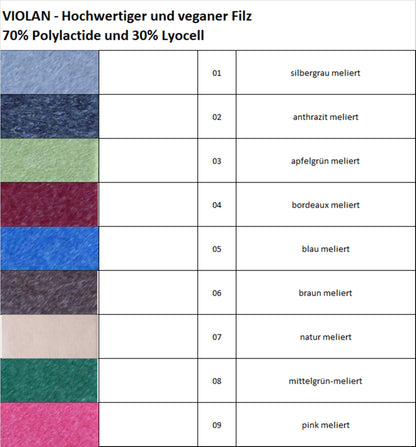 Sitzkissen VIOLAN Filz, 34x25 cm